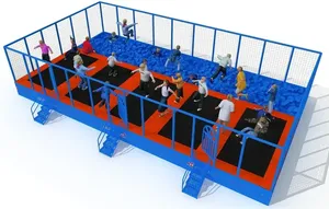 Trampolínové centrum s dopadovou jamou pro dětská centra