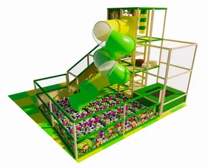 Tobogánové vnitřní hřiště s trampolínou a míčkovým bazénem